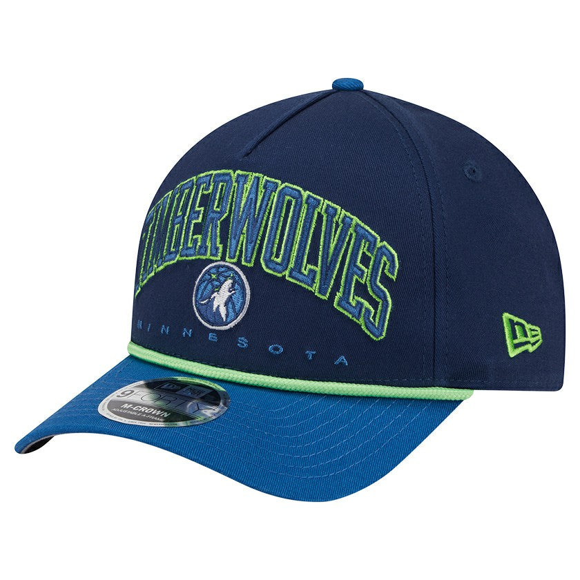 Minnesota Timberwolves Bold Arch COOLERA 9FORTY A-Frame M-Crown Adjustable Hat Discount