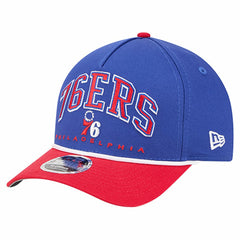Philadelphia 76ers Bold Arch COOLERA 9FORTY A-Frame M-Crown Adjustable Hat On Sale