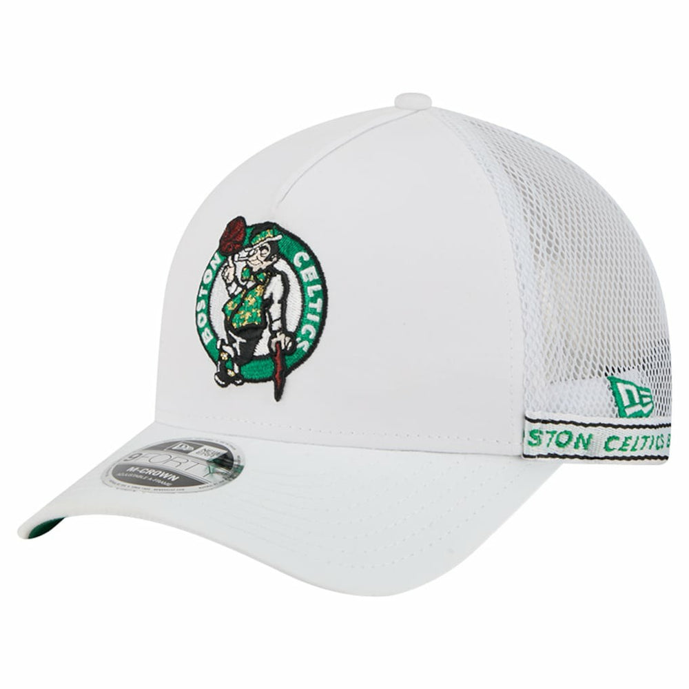 Boston Celtics Featherweight Team Tape 9FORTY M-Crown A-Frame Adjustable Hat New