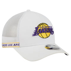 Los Angeles Lakers Featherweight Team Tape 9FORTY M-Crown A-Frame Adjustable Hat Online