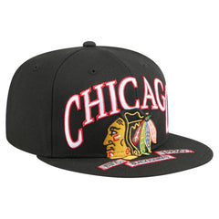 Chicago Blackhawks New Era Oversized Vintage Arch 59Fifty Fitted Hat Discount