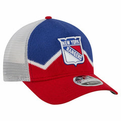 New York Rangers New Era Hockey Sock 9FORTY A-Frame M-Crown Adjustable Trucker Hat For Sale