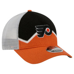 Philadelphia Flyers New Era Hockey Sock 9FORTY A-Frame M-Crown Adjustable Trucker Hat On Sale