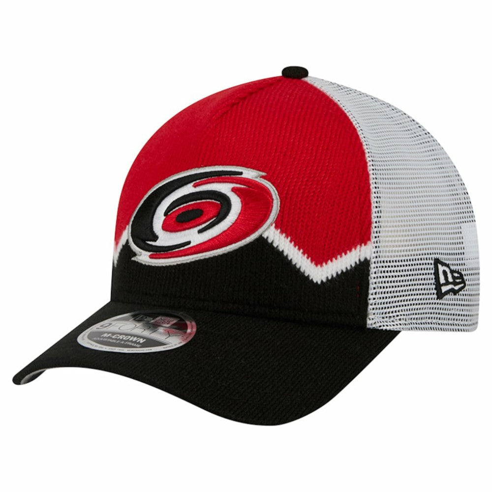 Carolina Hurricanes New Era Hockey Sock 9FORTY A-Frame M-Crown Adjustable Trucker Hat For Sale