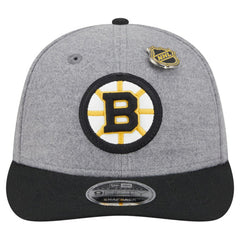 Boston Bruins New Era Wool Pin Low Profile 9FIFTY Snapback Hat Discount