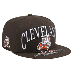 Cleveland Browns New Era Throwback Oversized 59FIFTY Fitted Hat