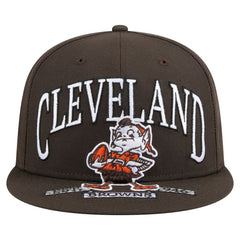Cleveland Browns New Era Throwback Oversized 59FIFTY Fitted Hat
