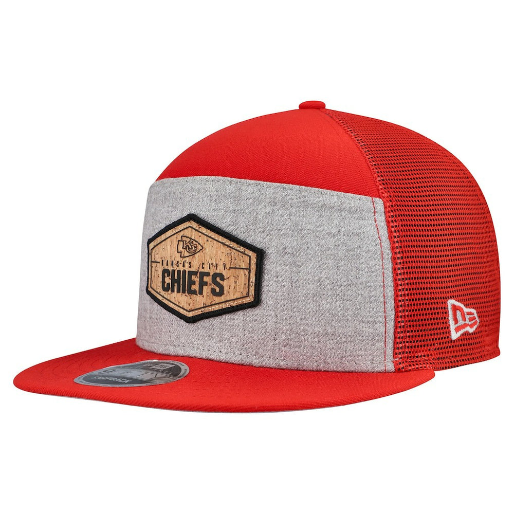 Kansas City Chiefs New Era Cork Split Panel 9FIFTY Trucker Snapback Hat