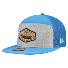 Los Angeles Chargers New Era Cork Split Panel 9FIFTY Trucker Snapback Hat