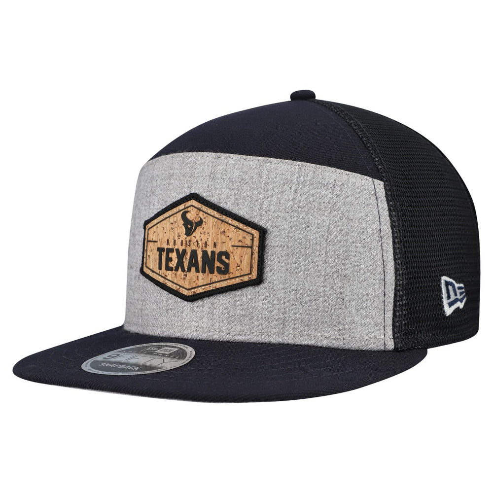 Houston Texans New Era Cork Split Panel 9FIFTY Trucker Snapback Hat