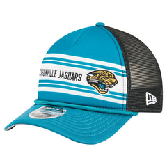 Jacksonville Jaguars New Era Throwback Linear A-Frame 9FORTY Adjustable Hat