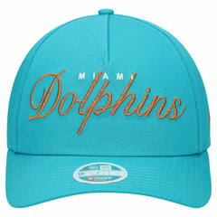 Miami Dolphins New Era Women's Metallic 9FORTY M-Crown A-Frame Adjustable Hat