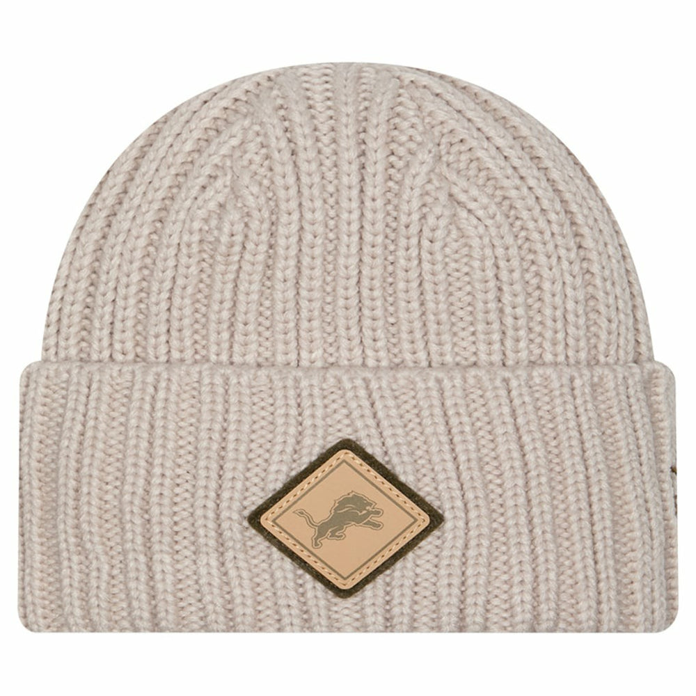 Detroit Lions New Era Logo Applique Cuffed Knit Hat