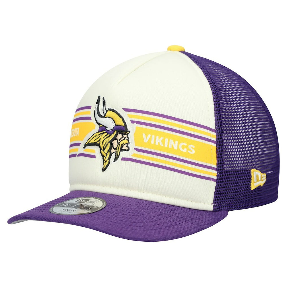 Minnesota Vikings New Era Youth Banner 9FIFTY A-Frame Adjustable Trucker Hat