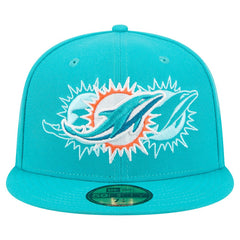 Miami Dolphins New Era Tri-Hit 59FIFTY Fitted Hat
