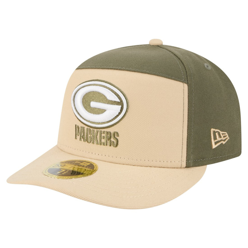 Green Bay Packers New Era Two-Tone Color Pack Split Panel 59FIFTY Fitted Hat