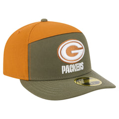 Green Bay Packers New Era Two-Tone Color Pack Split Panel 59FIFTY Fitted Hat