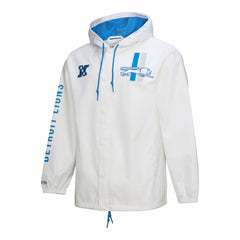 Detroit Lions Mitchell & Ness Vintage Logo Coaches Full-Snap Hoodie Jacket