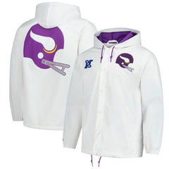 Minnesota Vikings Mitchell & Ness Vintage Logo Coaches Full-Snap Hoodie Jacket