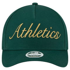 Athletics New Era Women's Metallic A-Frame 9FORTY Adjustable Hat | MLB US