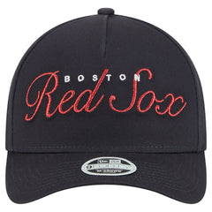 Boston Red Sox New Era Women's Metallic A-Frame 9FORTY Adjustable Hat | MLB New