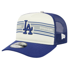 Los Angeles Dodgers New Era Banner A-Frame 9FIFTY Trucker Snapback Hat | MLB For sale