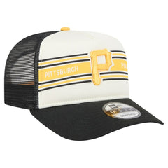 Pittsburgh Pirates New Era Banner A-Frame 9FIFTY Trucker Snapback Hat | MLB On Sale