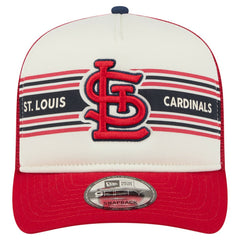 St. Louis Cardinals New Era Banner A-Frame 9FIFTY Trucker Snapback Hat | MLB Outlet