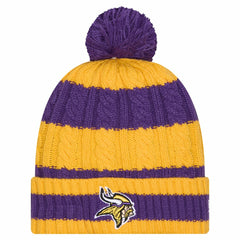 Minnesota Vikings New Era Women's Braided Cuffed Knit Hat with Pom