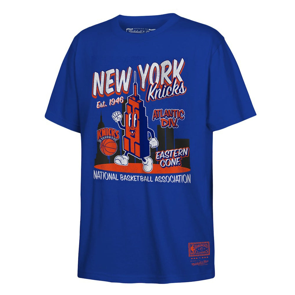 New York Knicks Youth Retro Mascot Script T-Shirt Online