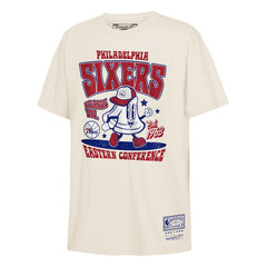 Philadelphia 76ers Youth Retro Mascot Script T-Shirt For Sale