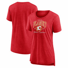 Calgary Flames Women's Reign Supreme Tri-Blend T-Shirt Outlet