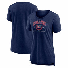Columbus Blue Jackets Women's Reign Supreme Tri-Blend T-Shirt Outlet