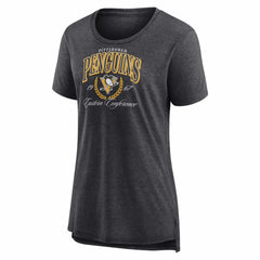 Pittsburgh Penguins Women's Reign Supreme Tri-Blend T-Shirt On Sale