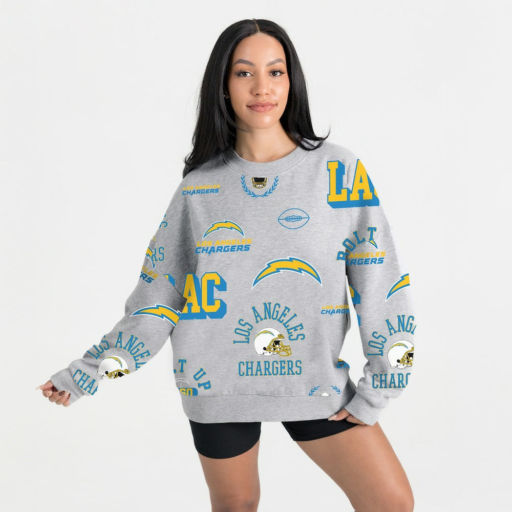 Los Angeles Chargers Gameday Couture Women's Always On Repeat Fleece Sweatshirt