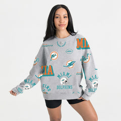 Miami Dolphins Gameday Couture Women's Always On Repeat Fleece Sweatshirt
