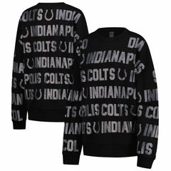 Indianapolis Colts Gameday Couture Women's Oversized Hype Era Rhinestone Text Sweatshirt