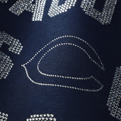 Chicago Bears Gameday Couture Women's Oversized Hype Era Rhinestone Text Sweatshirt