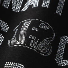 Cincinnati Bengals Gameday Couture Women's Oversized Hype Era Rhinestone Text Sweatshirt