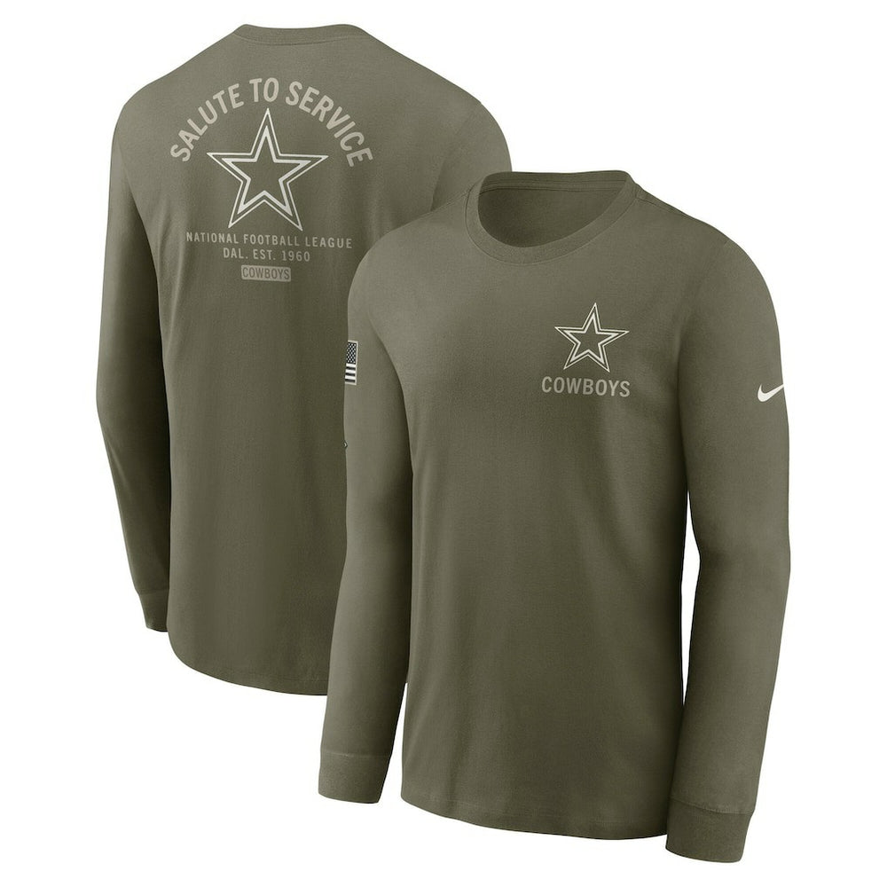 Dallas Cowboys Nike 2025 Salute to Service Sideline Long Sleeve T-Shirt