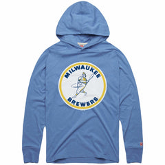 Milwaukee Brewers Homage Lightweight Raglan Tri-Blend Pullover Hoodie | MLB For sale