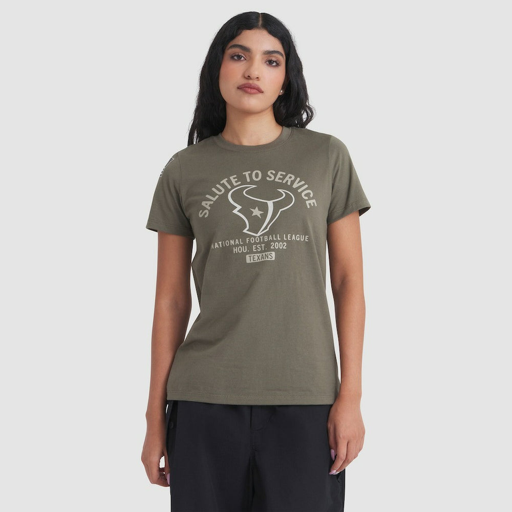 Houston Texans Nike Women's 2025 Salute to Service Sideline T-Shirt
