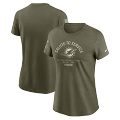 Miami Dolphins Nike Women's 2025 Salute to Service Sideline T-Shirt