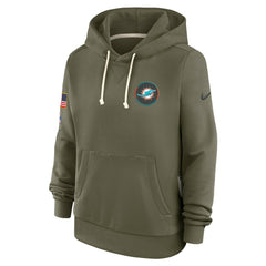 Miami Dolphins Nike Women's 2025 Salute to Service Sideline Standard Issue Dri-FIT Hoodie