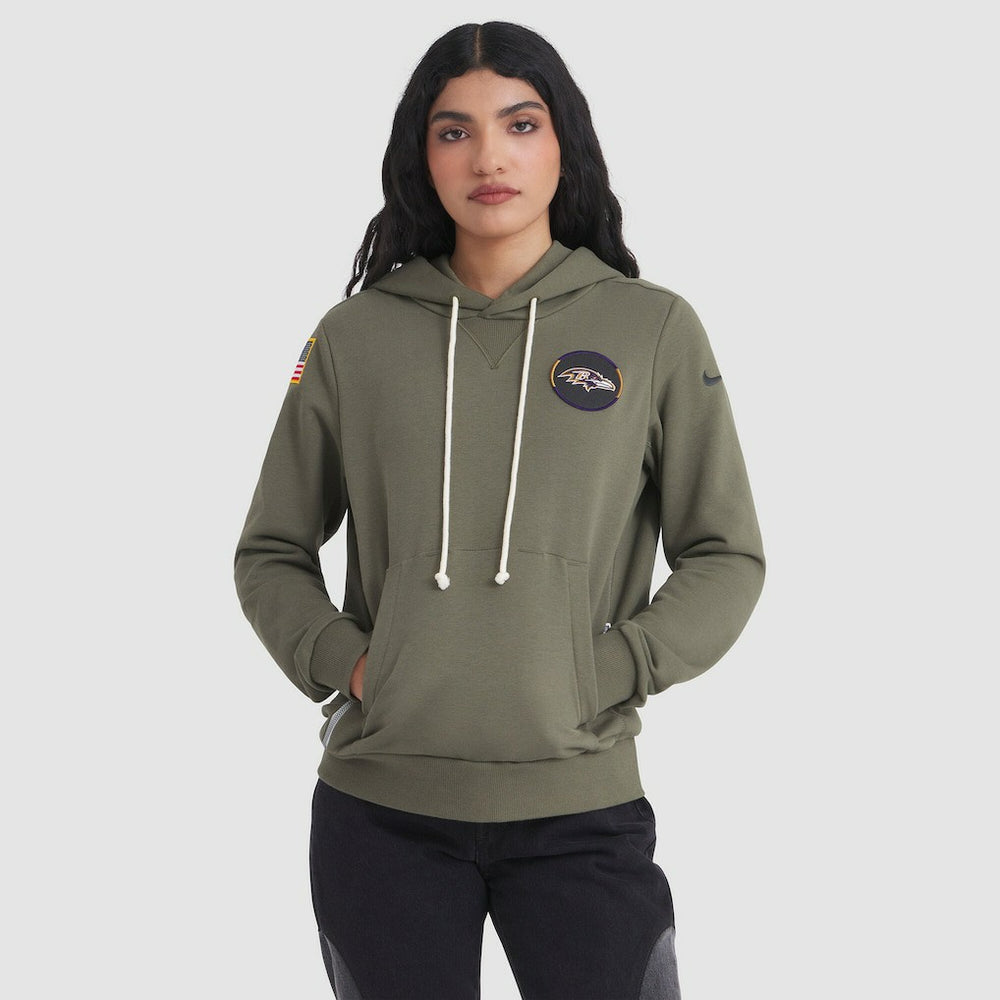 Baltimore Ravens Nike Women's 2025 Salute to Service Sideline Standard Issue Dri-FIT Hoodie