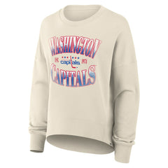 Washington Capitals Fanatics Women's Oversized Vintage Slice Pullover Sweatshirt Discount