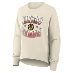 Chicago Blackhawks Fanatics Women's Oversized Vintage Slice Pullover Sweatshirt Online