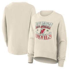 New Jersey Devils Fanatics Women's Oversized Vintage Slice Pullover Sweatshirt Discount