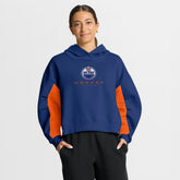 Edmonton Oilers Fanatics Women's Back Check Boxy Hoodie Sale