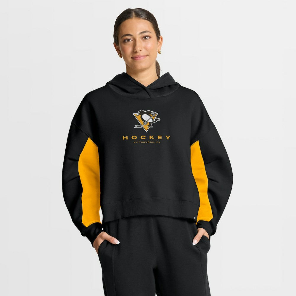 Pittsburgh Penguins Fanatics Women's Back Check Boxy Hoodie Outlet
